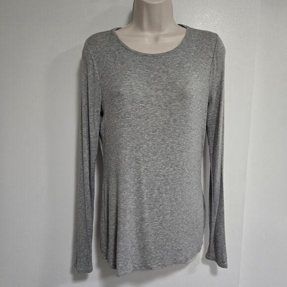White House Black Market Tops - White House Black Market Size‎ S Heathered Gray Soft Longer Knit Top Tee
